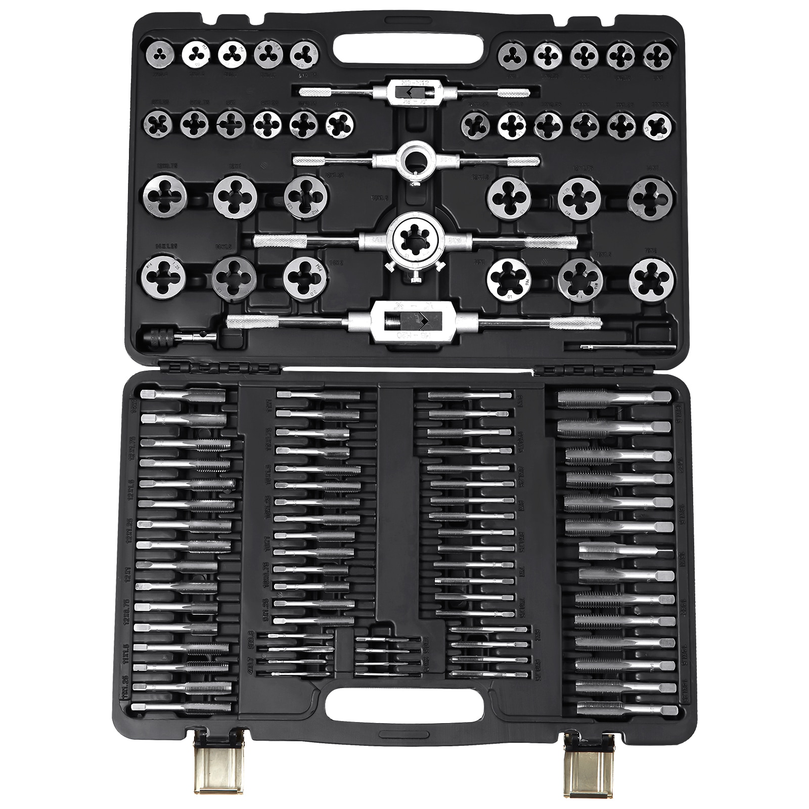 110-piece Tap And Die Set Metric Threading Tool Kit With Case_voghion.com